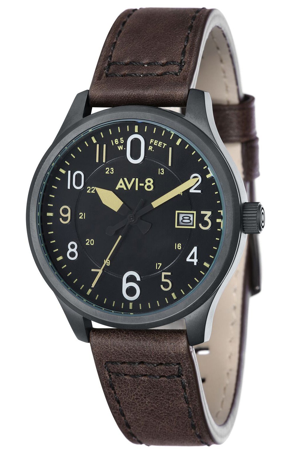 AV-4053-0D, браслет темно-коричневый, наручные часы AVI-8
